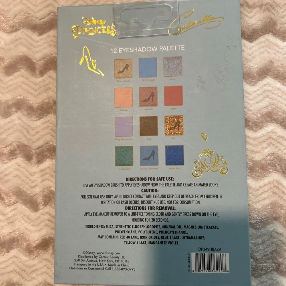 Disney Princess Storybook Cinderella Eyeshadow Palette 12 Cosmetic Makeup New!